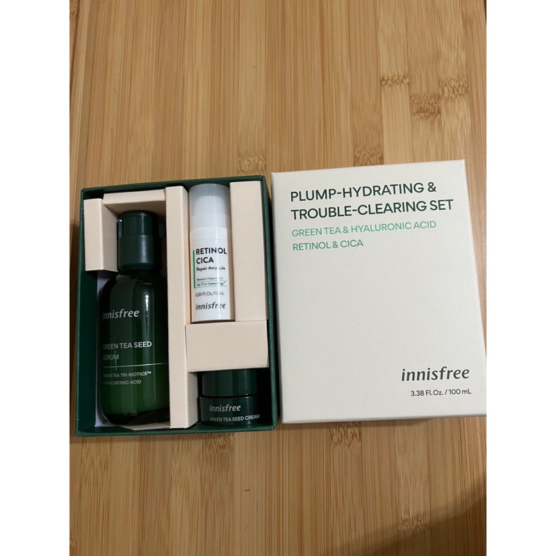 【全新】 innisfree 綠茶籽保濕精華乳/保濕面霜/急速補水淨膚組