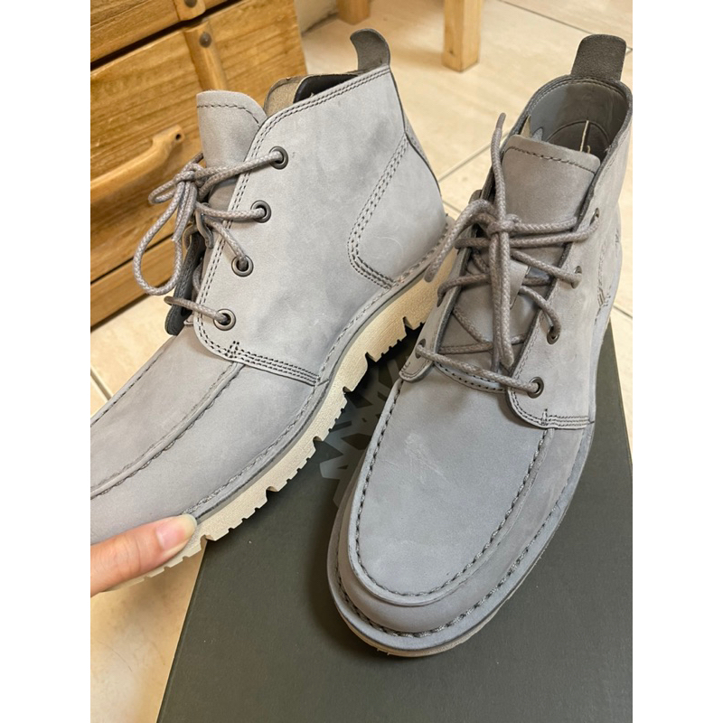 （全新二手）Timberland 男鞋-灰色Westmore磨砂革、查卡靴A41Z9橡膠