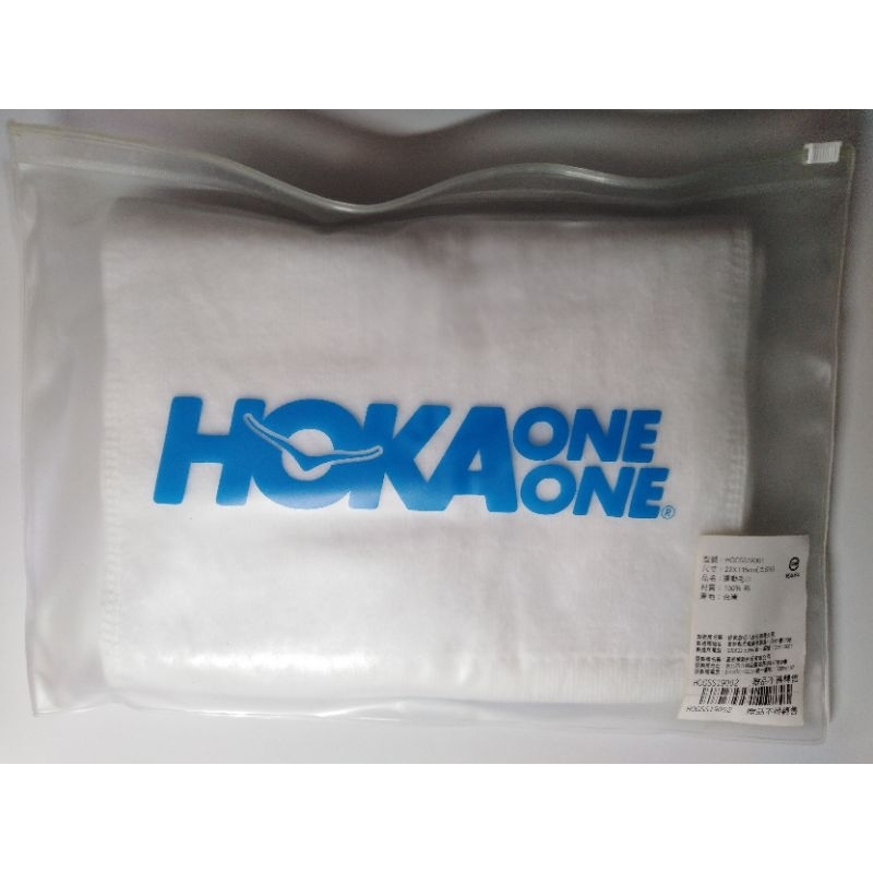 ~免運~ 全新 HOKA ONE ONE運動毛巾(22*115, 白, 100%棉) 浴巾 戶外運動跑步健身瑜伽 摩曼頓