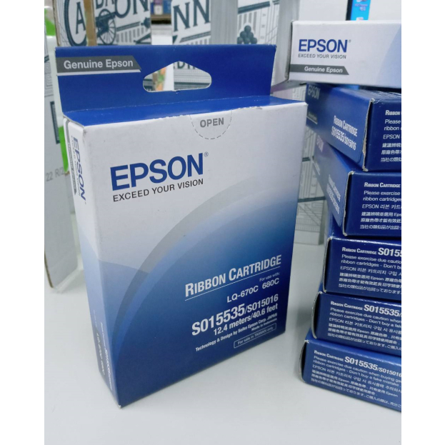 EPSON S015535原廠黑色色帶 適用機型：LQ-670C、680C