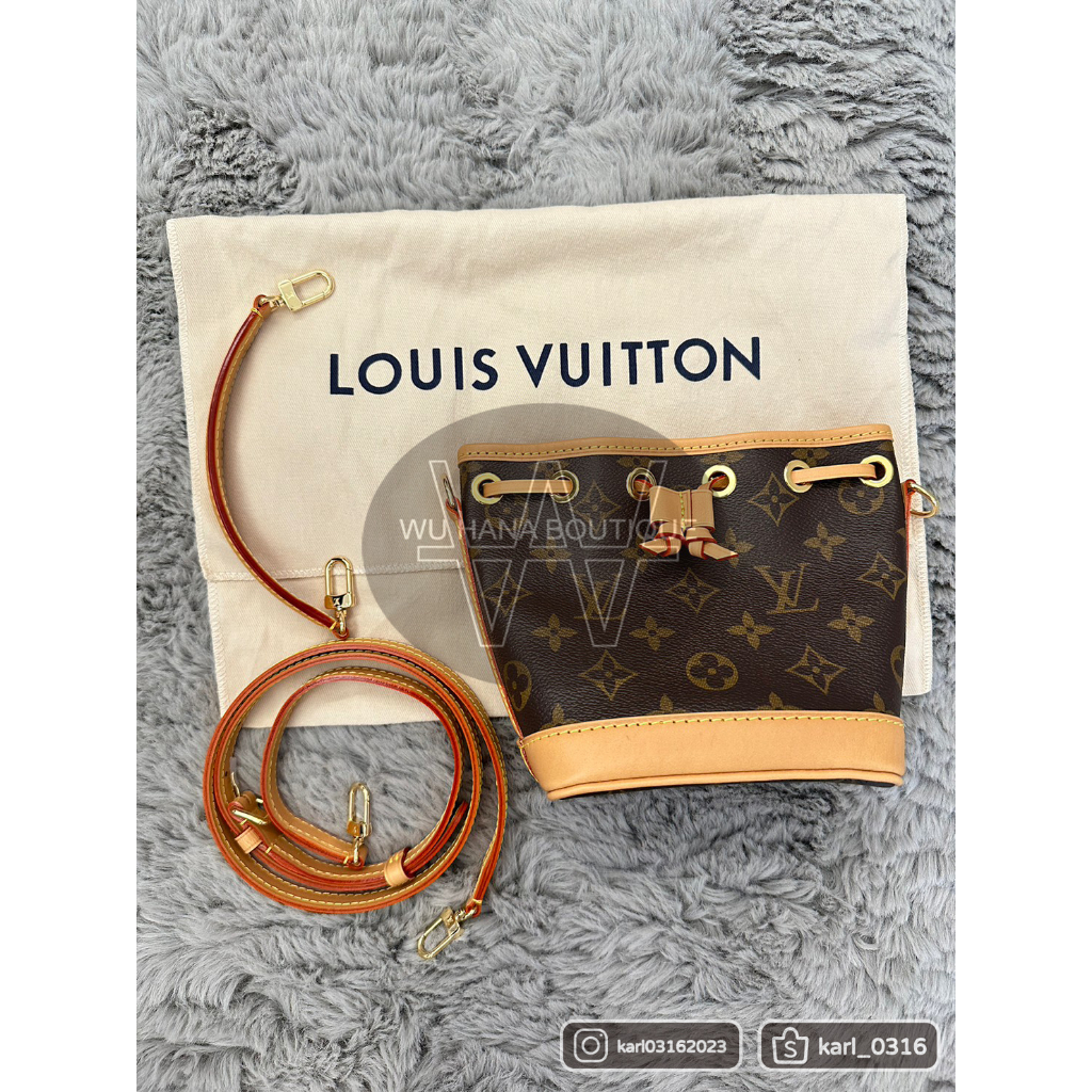 Louis Vuitton LV經典水桶包/側背包-Nano Noé(老花）_吳花果精品