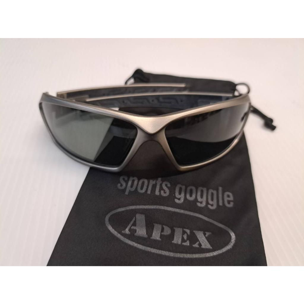威盛重車部品 &lt;賣場限定優惠&gt;  加送眼鏡盒 APEX 太陽眼鏡 運動型 抗UV400 墨鏡 台灣製 消光鐵灰