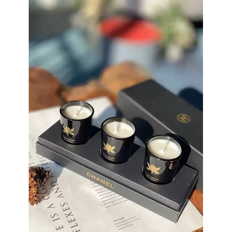 （24H出貨）CHANEL專櫃VIP禮盒 CHANEL香奈兒 奢華系列 法式香氛蠟燭三件