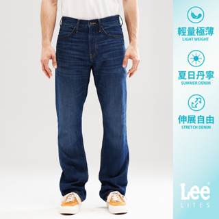 Lee 743 涼感輕量中腰舒適直筒牛仔褲 男 Modern 中藍洗水LL220048445