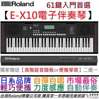 Roland E X10 61鍵 電子琴 伴奏琴 可接麥克風 裝電池 攜帶式 公司貨 樂蘭 兩年保固