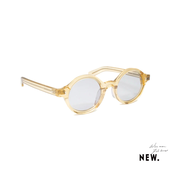 GOODFORIT / 日本New. Eyewear Few F17 Glasses厚切醋酸纖維板料法式圓框墨鏡/透明黃