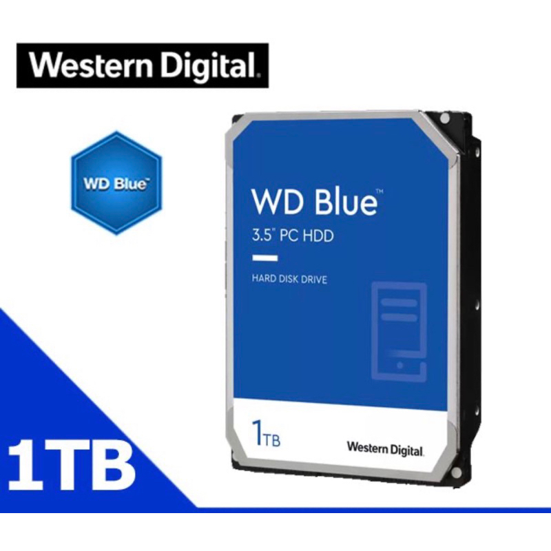 【Toffy雜物】 WD 威騰 藍標 1TB 3.5吋 7200轉 64MB桌上型內接硬碟(WD10EZEX)
