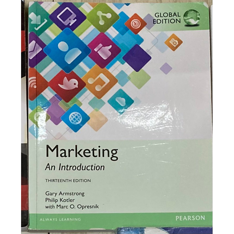 行銷學用書 Marketing: An Introduction, 13th global ed.