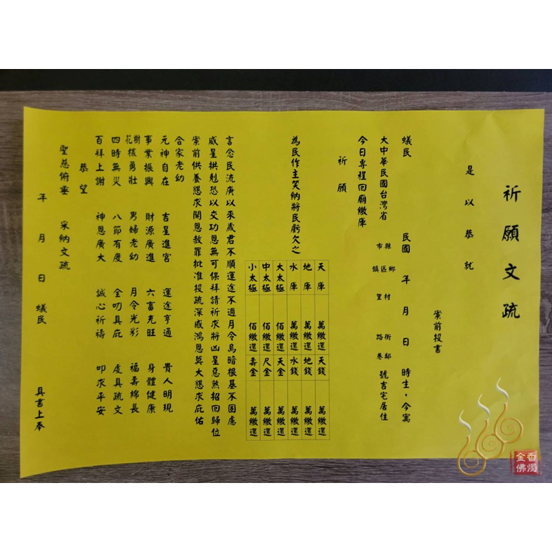 「666」祈願補運補庫疏文／上元中元下元補運疏文／各式宮廟神明家神做主補運