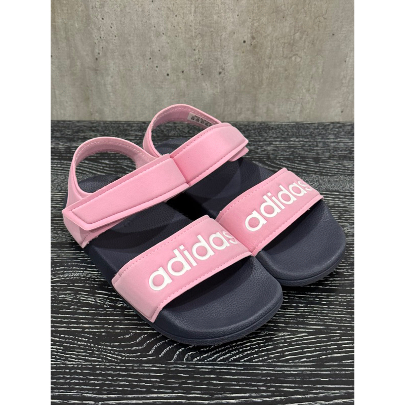 [19cm]Adidas ADILETTE 運動涼鞋 防水童鞋 G26876 12k 粉紅拖鞋