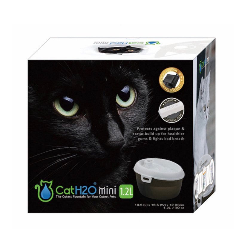 【Cat &amp; Dog】Cat H2O mini有氧濾水機-時尚白 1.2L (全新未使用)
