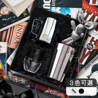 【PO:Selected】丹麥稜角保溫杯咖啡三件禮盒組(稜角保溫杯460ml-共3色/拉花杯-銀/咖啡濾網)