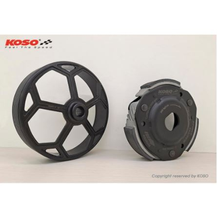 KOSO Vespa 150cc i-Get 黑化離合器套件 輕量化 偉士牌 離合器 驅動 碗公