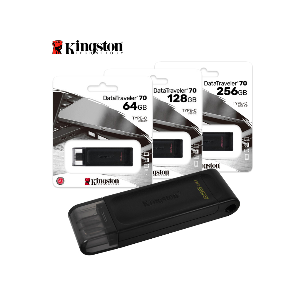 【台灣保固】金士頓 64G 128G 256G DataTraveler 70 USB Type-C 隨身碟 安卓 適用