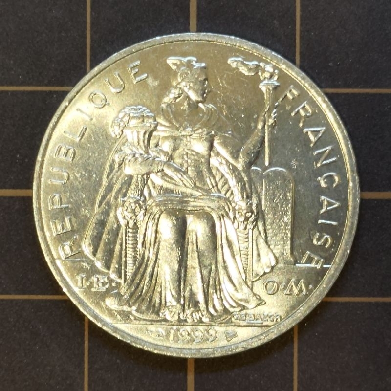 【新竹黃生生】法屬玻里尼西亞 硬幣 5 法郎 1999年《全新品相》