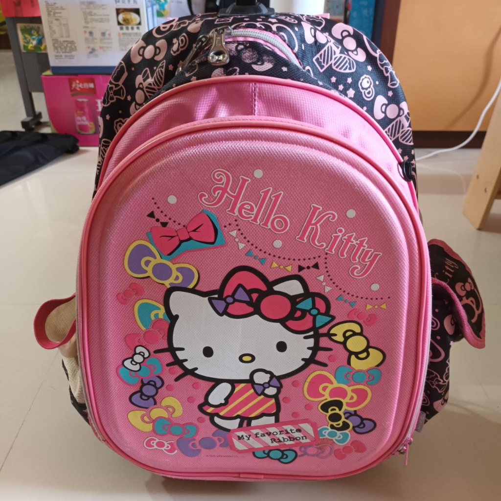 [2手]台灣百貨公司購買 正版  Hello Kitty 書包 後背包 T字拉桿書包