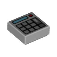 LEGO 樂高 3070 淺灰 密碼 數字 按鍵 鍵盤 印刷平板 Tile 1x1 Keypad 6329583