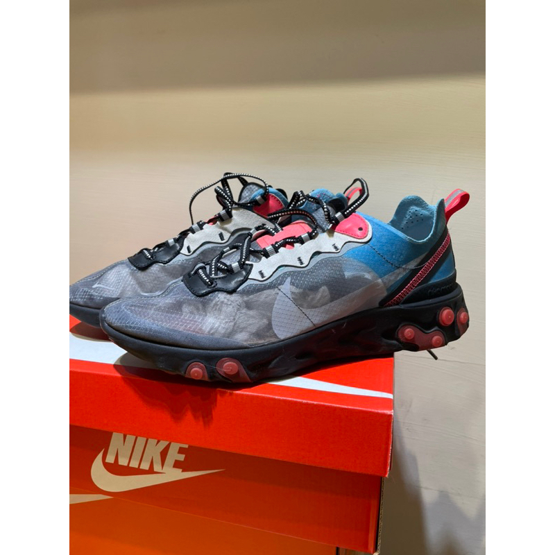 NIKE REACT ELEMENT 87 SOLAR RED ICE 透明 US9.5