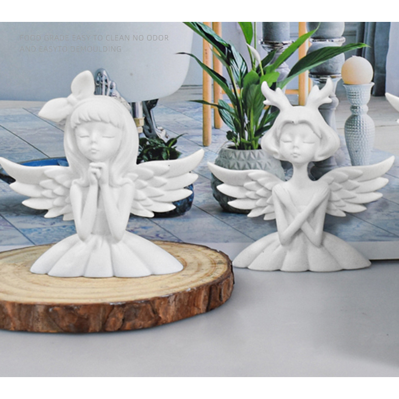[台灣出貨] 🔥天使女孩 矽膠模具 | DIY 滴膠模具 擴香石模具 手工皂模具 蠟燭模具 水泥模具