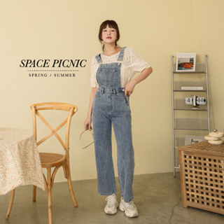 [明天出貨] Space Picnic｜牛仔吊帶長褲-3色(現貨)【C23061000】