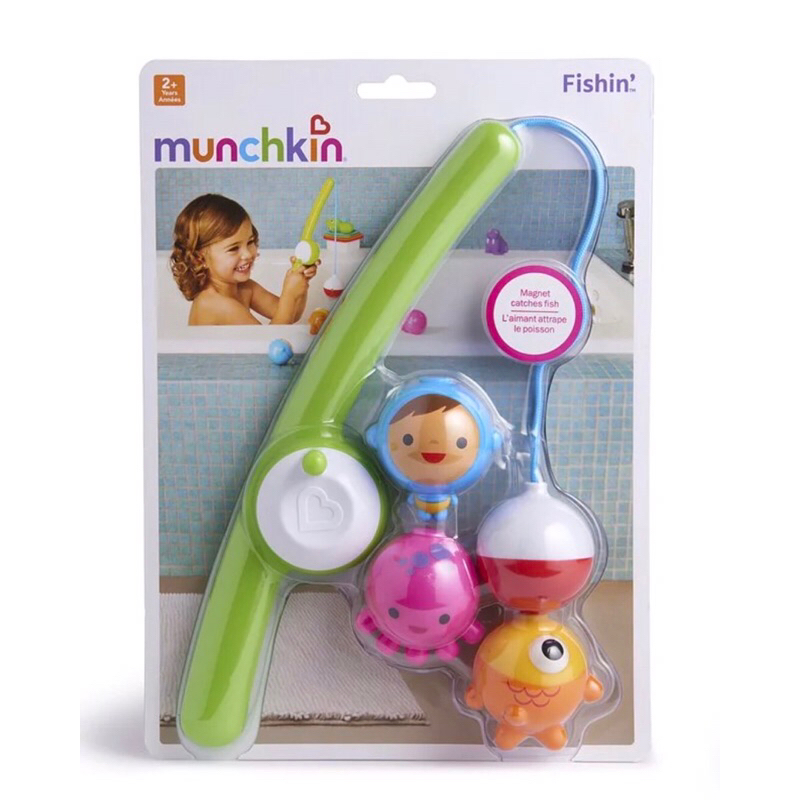 Munchkin 釣魚洗澡玩具一組 轉動有聲音 釣魚玩具