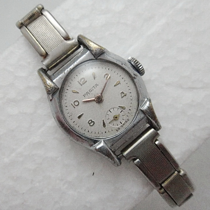 【拾年之路】 50年代瑞士製Pagita小秒針機械錶(免運)