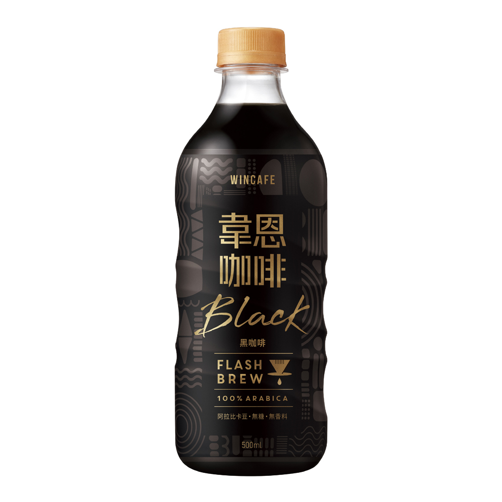 《黑松》韋恩閃萃黑咖啡500ml (24入/箱)