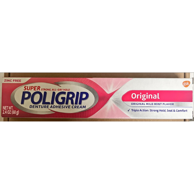 （快速出貨）POLIGRIP 68g/條   黏了不易掉， 有效假牙黏著劑