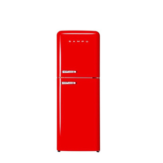 SAMPO 聲寶 韓劇必備款 歐風美型 210公升雙門變頻冰箱SR-C21D(R) 緋麗紅