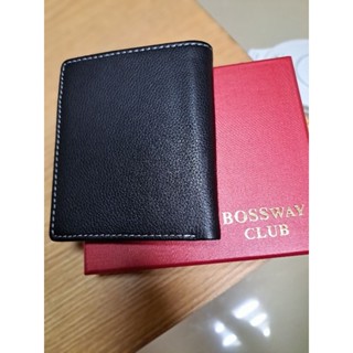 BOSS中性真皮短夾