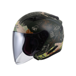 【SOL Helmets】SO-7E開放式安全帽 (探險者 消光綠/棕) ｜ SOL安全帽官方商城｜雙D釦／排齒釦