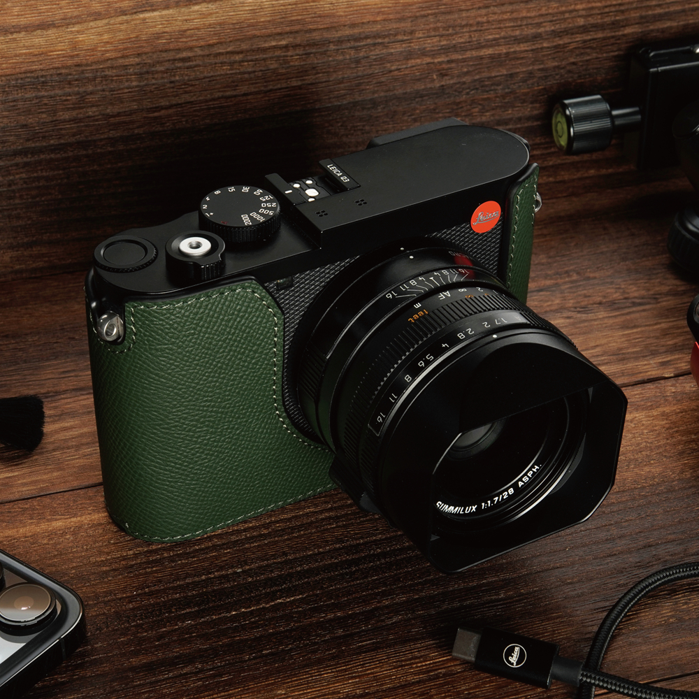 【Martin Duke】Leica Q3  頂級牛皮相機底座 相機皮套 快拆電池