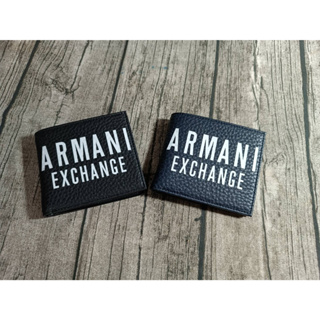 【小比美國代購】【Armani Exchange】AX男生八卡大字母荔枝紋短夾
