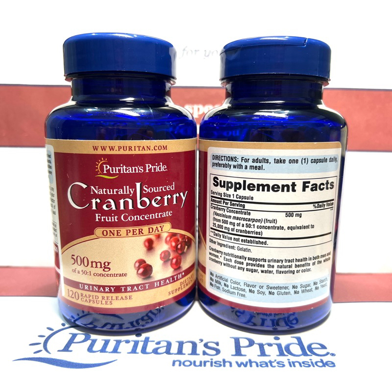 （新版）Puritan's 蔓越莓 50倍 25000mg 濃縮500mg Cranberry 120粒 普瑞登 代購