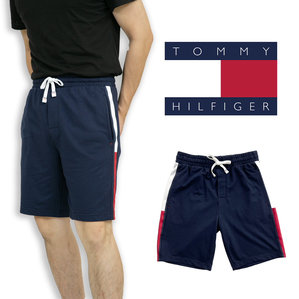 Tommy Hilfiger 棉短褲 深藍 大尺碼 短褲 鬆緊 無刷毛 湯米 鬆緊褲 #9572