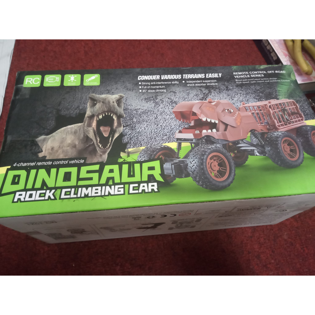 dinosaur搖控汽車2.4G霸王龍恐龍車 恐龍玩具 恐龍 玩具車 恐龍攀岩車 兒童玩具 玩具汽車 恐龍運輸車 兒童玩