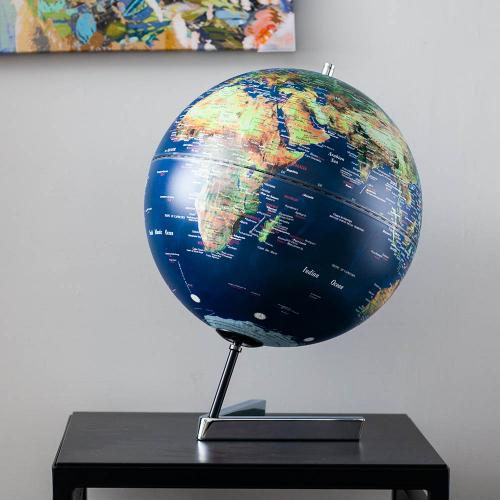 【SkyGlobe】12吋衛星球鋰電池V型底座地球儀《WUZ屋子》地球儀 地圖 衛星地圖 教學