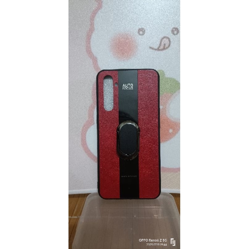 Realme XT 時尚皮紋_紅色  手機殼