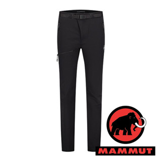 【MAMMUT 長毛象】男 Yadkin 防潑水軟殼長褲『黑/鈦金灰』1021-00161 戶外 露營 登山 冬季 保暖