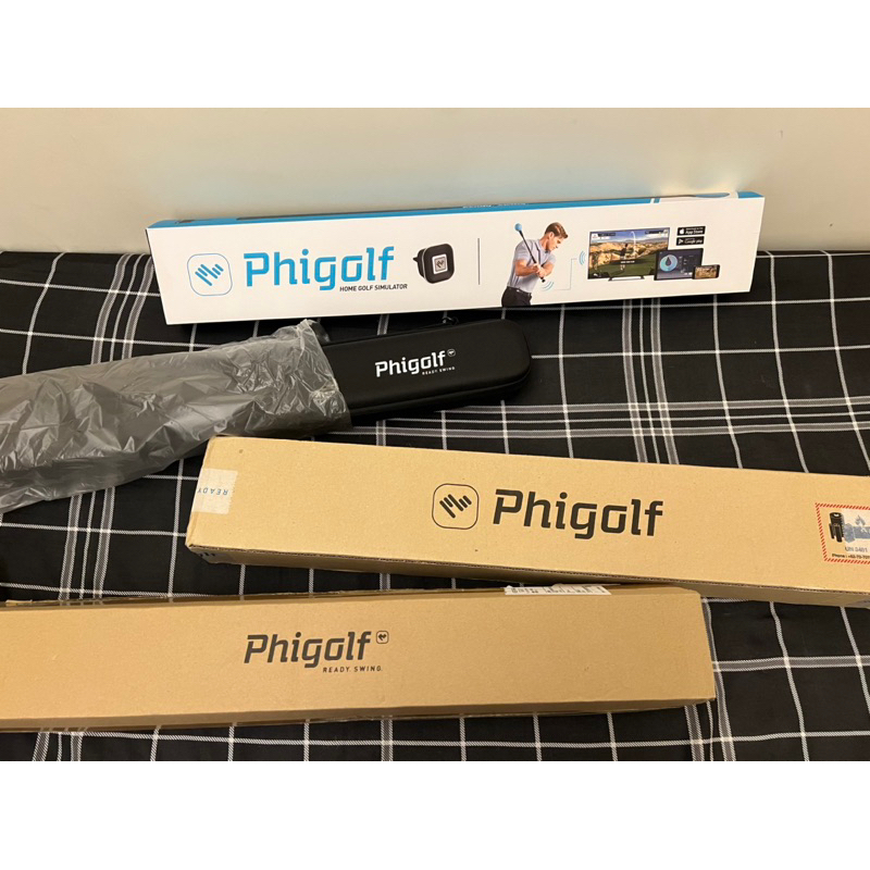 （全新可議價）日本公司貨 Phigolf 室內高爾夫球揮桿練習器 黑色PHG-100 揮桿練習器具 模擬器 有附保護盒