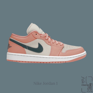 Air Jordan 1 LOW 低筒 粉綠勾 麂皮 女款 休閒 DC0774-800【Insane-21】