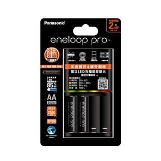 【Panasonic】國際牌 eneloop 疾速智控4槽充電組(充電器+3號2入)(BQ-CC55+BK-3HCCE