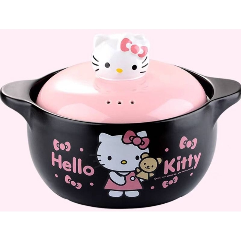 【特價❤衝評價】HELLO KITTY 1600ml_ 2500ml_3500ml抱熊款＆雙耳造型砂鍋 陶鍋 陶瓷鍋