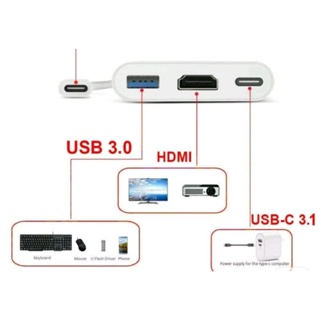【現貨】三合一Type-C 轉 HDMI 轉換器 手機轉電視 轉接器 影