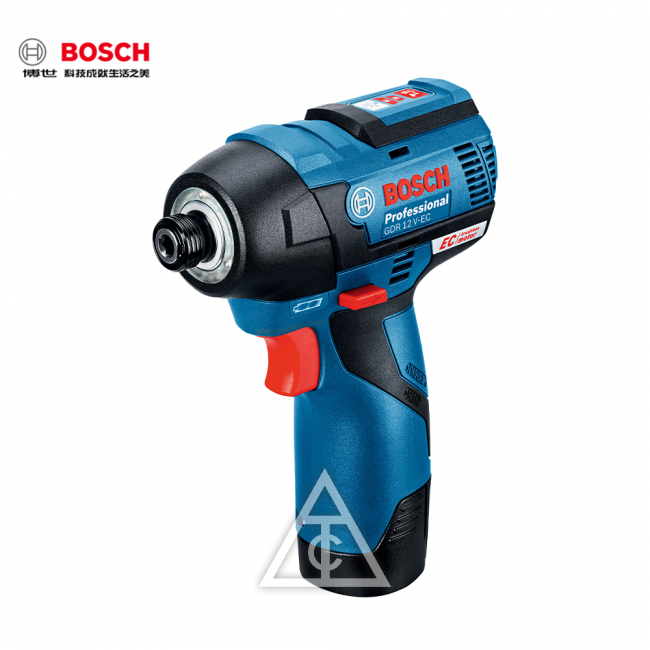 ★漲價在即★【BOSCH】GDR 12V-EC鋰電免碳刷 衝擊起子機(雙2.0Ah電池)