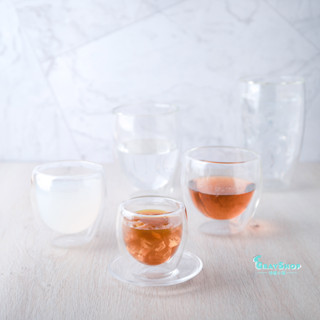 《GrayShop》雙層玻璃杯 茶杯 水杯 防燙 耐熱 咖啡杯 美食 攝影道具 拍照道具《格蕾小舖》