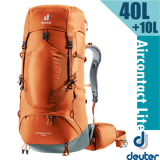 【Deuter】健行登山背包 40+10L Aircontact Lite 自助旅行背包_橘_3340123