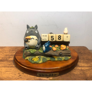 日本正版1993（最早一批的骰子日曆上的字較細）吉卜力角色龍貓萬年曆となりのトトロ 万年カレンダー 無外盒