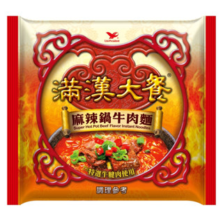 統一滿漢大餐麻辣鍋牛肉麵(袋)[箱購]200g克 x 12Pack包【家樂福】