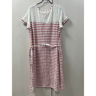 華歌爾Wacoal 女大人紅白條紋連身洋裝 size：L~XL